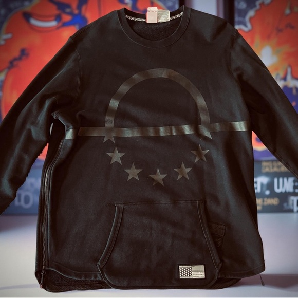 Nike Air Pivot V3 Black on Black Long Sleeve Crew Neck Sweatshirt Size XXL - Picture 6 of 6